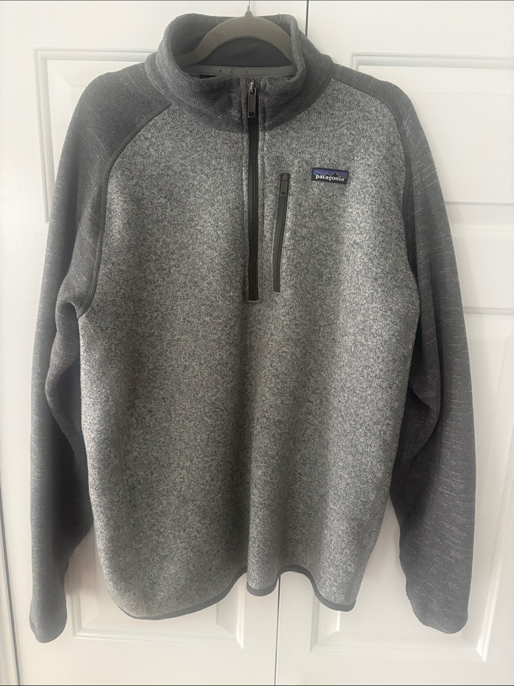 Patagonia Men’s Heather Gray Zip-Up Fleece Pullover